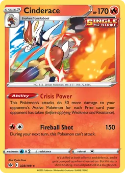 Cinderace, Chilling Reign, no. 28