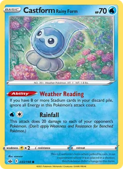 Castform Rainy Form, Chilling Reign, no. 33