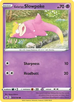 Galarian Slowpoke, Chilling Reign, no. 54
