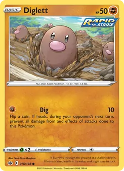 Diglett, Chilling Reign, no. 76