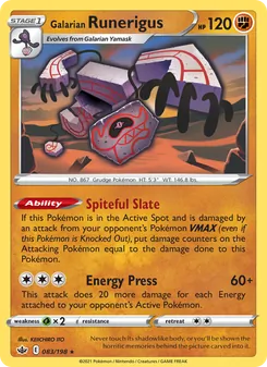 Galarian Runerigus, Chilling Reign, no. 83