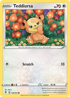 Teddiursa, Evolving Skies, no. 126