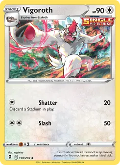 Vigoroth, Evolving Skies, no. 130
