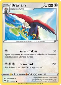 Braviary, Evolving Skies, no. 137