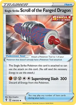Single Strike Scroll of the Fanged Dragon, Evolving Skies, no. 158