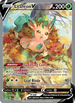 Leafeon V, Evolving Skies, no. 167