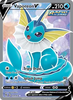 Vaporeon V, Evolving Skies, no. 172