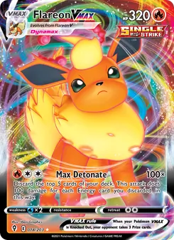 Flareon VMAX, Evolving Skies, no. 18