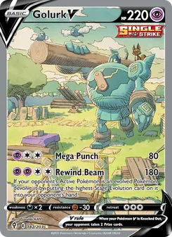 Golurk V, Evolving Skies, no. 182