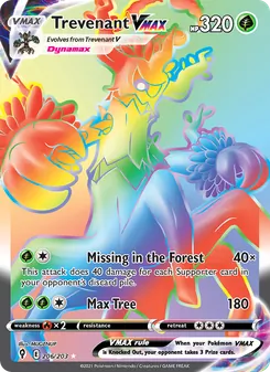 Trevenant VMAX, Evolving Skies, no. 206