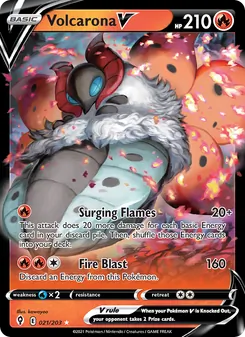 Volcarona V, Evolving Skies, no. 21