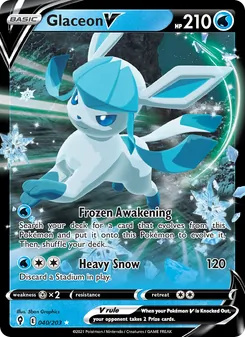 Glaceon V, Evolving Skies, no. 40