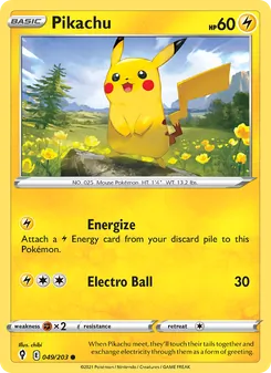 Pikachu, Evolving Skies, no. 49