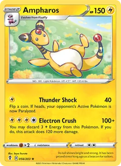 Ampharos, Evolving Skies, no. 56