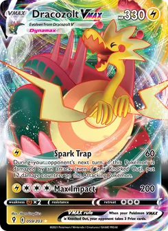 Dracozolt VMAX, Evolving Skies, no. 59