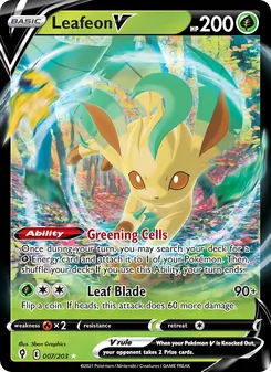 Leafeon V, Evolving Skies, no. 7
