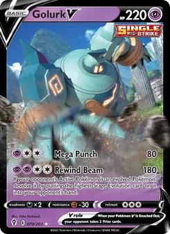 Golurk V, Evolving Skies, no. 70