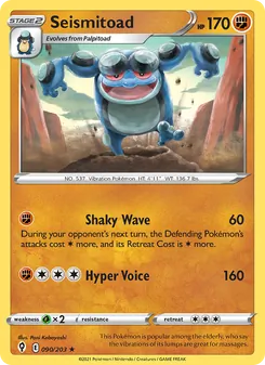Seismitoad, Evolving Skies, no. 90