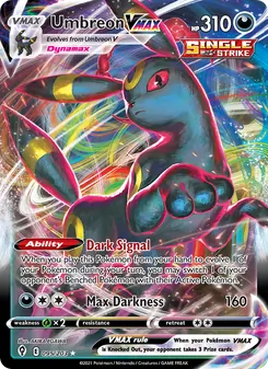 Umbreon VMAX, Evolving Skies, no. 95