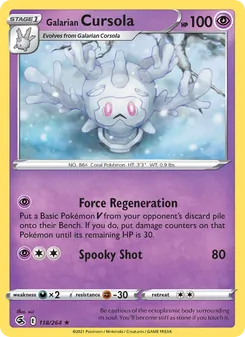Galarian Cursola, Fusion Strike, no. 118