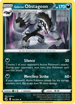 Galarian Obstagoon, Fusion Strike, no. 161