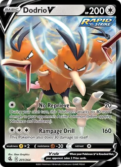 Dodrio V, Fusion Strike, no. 201