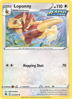 Lopunny, Fusion Strike, no. 213