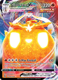 Cinderace VMAX, Fusion Strike, no. 45