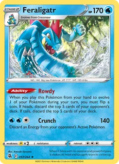 Feraligatr, Fusion Strike, no. 57