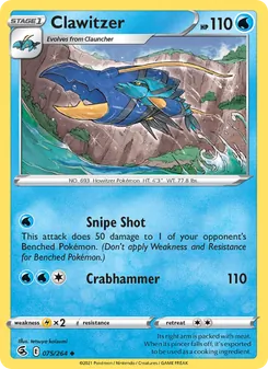 Clawitzer, Fusion Strike, no. 75