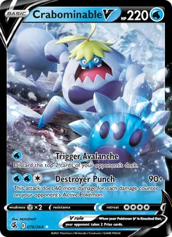 Crabominable V, Fusion Strike, no. 76