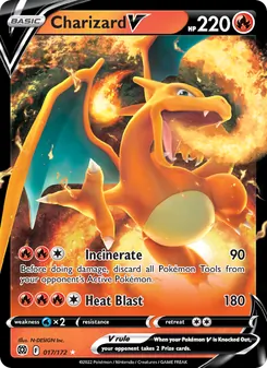 Charizard V, Brilliant Stars, no. 017