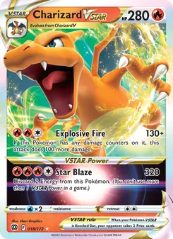 Charizard VSTAR, Brilliant Stars, no. 018