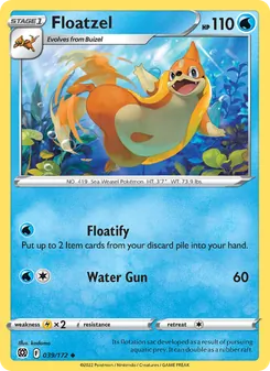 Floatzel, Brilliant Stars, no. 039