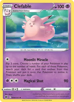 Clefable, Brilliant Stars, no. 054