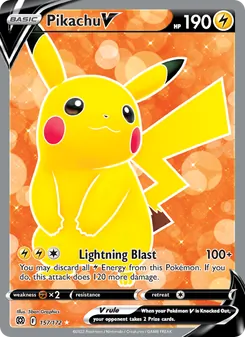 Pikachu V, Brilliant Stars, no. 157