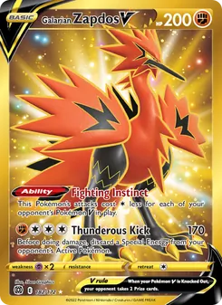 Galarian Zapdos V, Brilliant Stars, no. 182