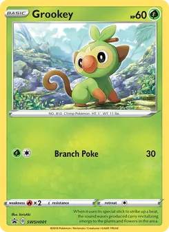Grookey, SWSH Black Star Promos, no. SWSH001