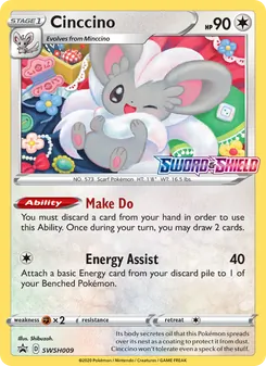 Cinccino, SWSH Black Star Promos, no. SWSH009