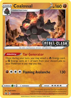 Coalossal, SWSH Black Star Promos, no. SWSH024