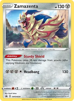Zamazenta, SWSH Black Star Promos, no. SWSH034