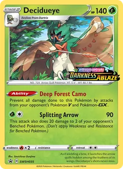 Decidueye, SWSH Black Star Promos, no. SWSH035