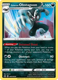 Galarian Obstagoon, SWSH Black Star Promos, no. SWSH059