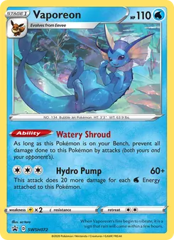 Vaporeon, SWSH Black Star Promos, no. SWSH072
