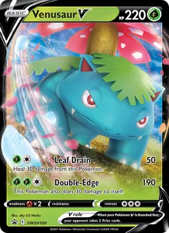 Venusaur V, SWSH Black Star Promos, no. SWSH100