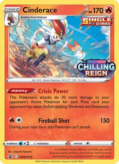 Cinderace, SWSH Black Star Promos, no. SWSH112