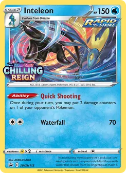 Inteleon, SWSH Black Star Promos, no. SWSH113
