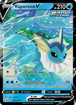 Vaporeon V, SWSH Black Star Promos, no. SWSH150