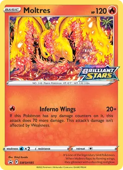 Moltres, SWSH Black Star Promos, no. SWSH185