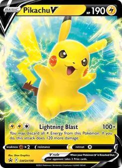 Pikachu V, SWSH Black Star Promos, no. SWSH198